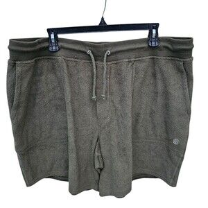Outerknown Hightide Terry Sweatshorts Mens 2XL Green Athleisure Lounge Cozycore